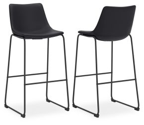 Signature Design by Ashley® D372-630 Centiar - Tall UPH Barstool (Set of 2) - Black
