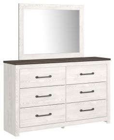 Signature Design by Ashley® B1190/31/36 Gerridan - Dresser, Mirror - White / Gray