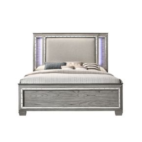 ACME 21820Q Antares - Queen Bed - Fabric & Light Gray Oak