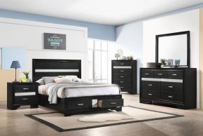 CoasterEveryday 206361F-S4 Miranda - 4 Piece Full Storage Bedroom Set - Black