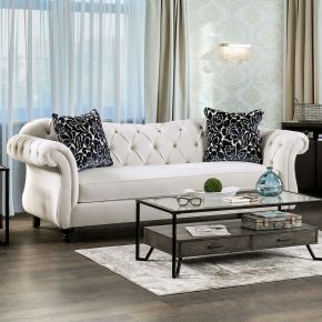 Furniture of America SM2228-SF Antoinette - Sofa - White