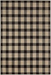 Furniture of America RG8185M Kendrick - 5' x 7' Plaid Area Rug - Gingham Onyx Fabric