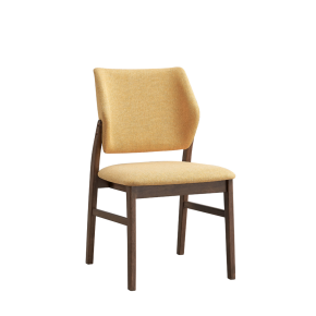 ACME DN04197 Sarha - Side Chair (Set of 2) - Yellow Fabric & Walnut Finish