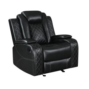New Classic U1769V-13-BLK Orion II - Glider Recliner - Black