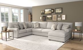 Jackson 3345/62/30/76-26 Livingston - 3 Piece Sectional With Comfort Coil Seating And 9 Included Accent Pillows (RSF Chaise) - Linen