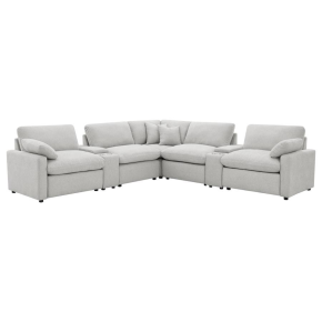 Coaster Fine Furniture 609560P-SETA Collins - 7 Piece Modular Power Reclining Sectional - Gray