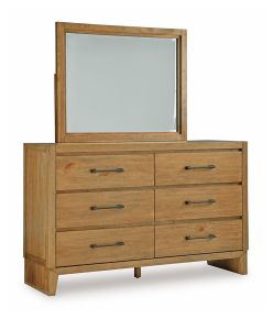 Signature Design by Ashley® B833B1 Sherbana - Dresser And Mirror - Light Brown