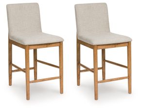 Millennium® by Ashley D752-124 Isanti - Upholstered Barstool (Set of 2) - Light Brown