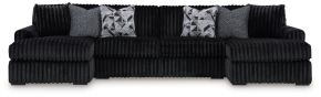 Ashley Furniture 98103S5 Ashley Furniture 98103S5 Midnight-Madness - 3-Piece Sectional With Laf And Raf Corner Chaises - Onyx