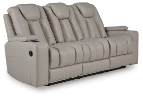 Ashley Furniture PC8330589 Elevate Edges - Reclining Sofa With Drop Down Table - Coin
