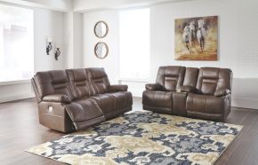 Signature Design by Ashley® U54603/15/18 Wurstrow - Umber - 2 Pc. - Power Sofa, Loveseat