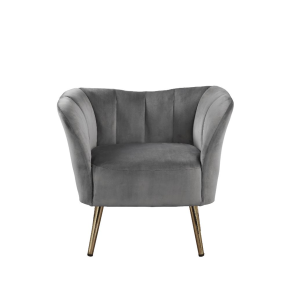 ACME 59797 Reese Accent Chair - Gray Velvet & Gold