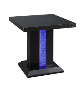 ACME 81652 Bernice - End Table - Black & Led