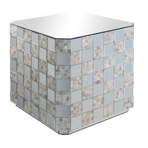 ACME 84907 Nasa - End Table - Mirrored & Mother Of Pearl
