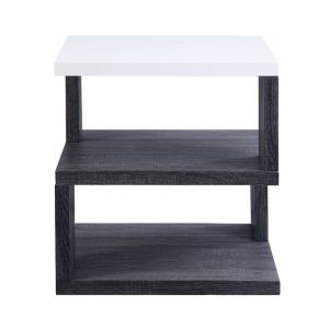 ACME 82172 Pancho - End Table - Gray & White High Gloss