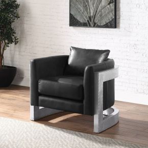 ACME AC01986 Betla - Accent Chair - Black & Aluminum