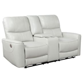 Coaster Fine Furniture 610262P Greenfield - Upholstered Power Reclining Loveseat - Ivory