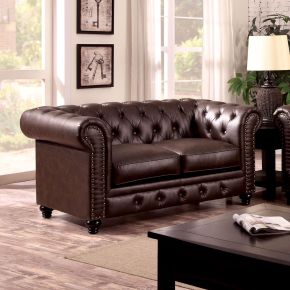 Furniture of America CM6269BR-LV-VN Stanford - Loveseat - Brown