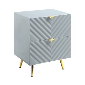 ACME BD01041 Gaines - Nightstand - Gray High Gloss Finish