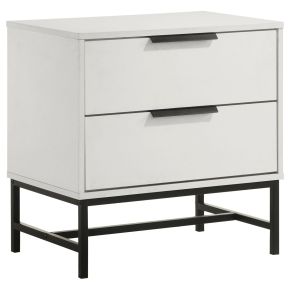 Coaster Fine Furniture 224862 Sonora - 2-Drawer Nightstand Bedside Table - White