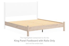 Signature Design by Ashley® B2615-56 Cadmori - King Panel Footboard With Rails - Tan