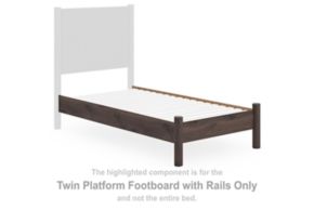 Signature Design by Ashley® PCB2614-52 Pamytta - Twin Platform Footboard/Rails - Brown