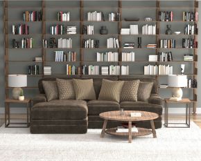 Jackson 4376/75/42-49 Jackson 4376/75/42-49 Mammoth - 2 Piece Sofa Chaise With LSF Chaise - Chocolate