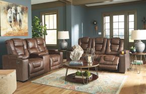 Signature Design by Ashley® 24505/15/18 Owner's Box - Thyme - 2 Pc. - Power Sofa, Loveseat