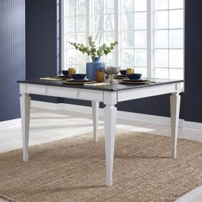 Liberty Furniture 417-GT5454 Allyson Park - Counter Height Leg Table - Wirebrushed White / Charcoal