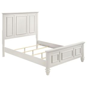 CoasterEssence 201301Q Sandy Beach - Wood Queen Panel Bed - Cream White