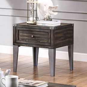 Furniture of America CM4387E Piedmont - End Table - Dark Oak