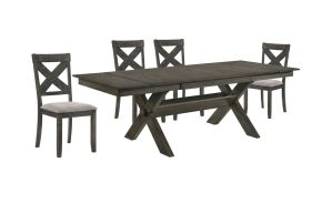 New Classic 40-1902-D4C Gulliver - Dining Table & 4 Chairs - Brown