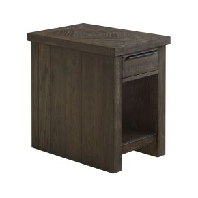 Intercon HR-TA-1624-RCV-C Hearst - Chairside Table - Reclaimed Chevron