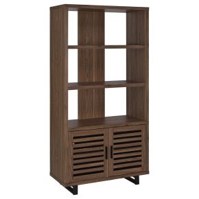 CoasterEveryday 801863 Maddox - 3-Shelf Cabinet Bookcase - Walnut