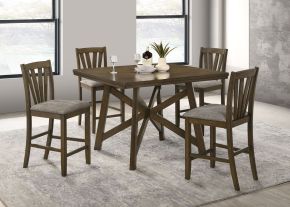 Coaster Fine Furniture 109178-S5 Canfield - 5 Piece Counter Height Dining Set - Brown