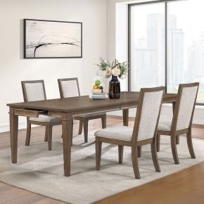 New Classic 40-D2114B-D4C Mariana - Dining Table With 4 Side Chairs - Vintage Mocha