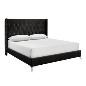 New Classic B3365-215 Huxley - 6/0 California King Headboard, Footboard And Slats - Black
