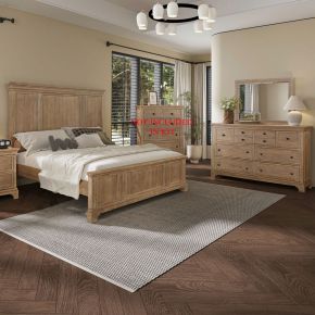 Liberty Furniture 928-BR-KPBDM Haven Hills - 3 Piece Bedroom Set (King Panel Bed, Dresser & Mirror) - Camel Beige