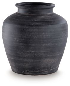 Signature Design by Ashley® A2000791 Meadie - 12" Vase - Distressed Black