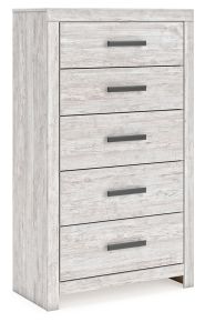 Ashley Furniture B3788-46 Cayboni - Five Drawer Chest - Whitewash