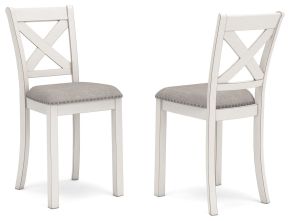 Signature Design by Ashley® D642-124 Robbinsdale - Antique White - Upholstered Barstool (Set of 2)