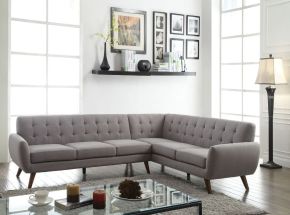 ACME 52765 Essick - Sectional Sofa - Light Gray Linen
