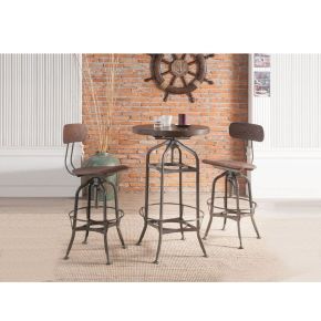 ACME 72380 Kaeso - Bar Table - Walnut & Gunmetal