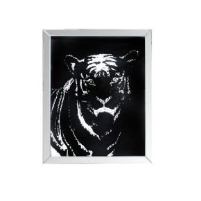 ACME 97319 Talisha - Wall Art - Mirrored & Faux Crystal Tiger