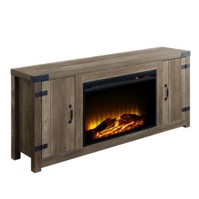 ACME AC00275 Tobias - Fireplace - Rustic Oak Finish - 25"
