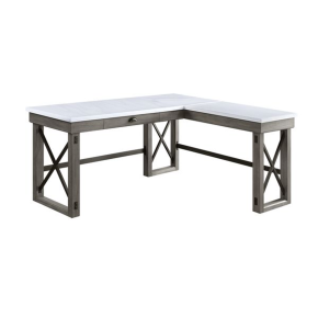 ACME OF00056 Talmar - Writing Desk - Marble Top & Weathered Gray Finish