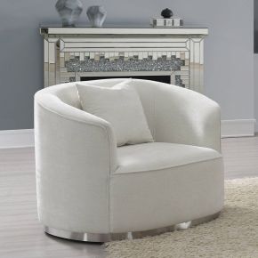 ACME LV01919 Odette - Chair With Pillow - Beige Chenille
