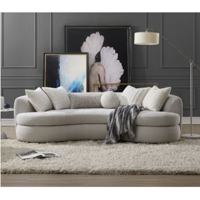 ACME LV02542 Iniko - Sofa With 6 Pillows - Beige Boucle
