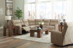 Signature Design by Ashley® 61004/58/57/31/77/46/62/13 Next-gen Durapella - Sand - 7 Pc. - 6-Piece Power Reclining Sectional, Power Recliner