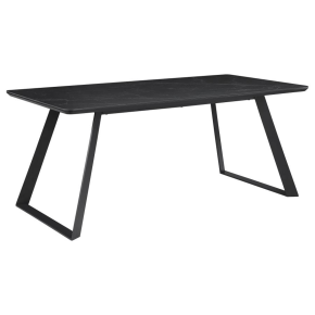 CoasterEssence 115231 Smith - Rectangular Ceramic Top Dining Table - Black